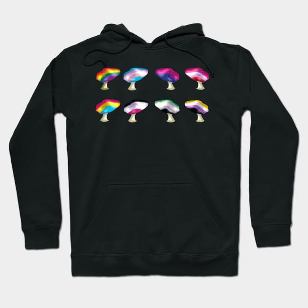 LGBTQ Pride Flag Mushroom Sticker Pack Hoodie by YouAreValid